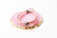 Obrazek Różowa bransoletka z rzemienia jubilerskiego